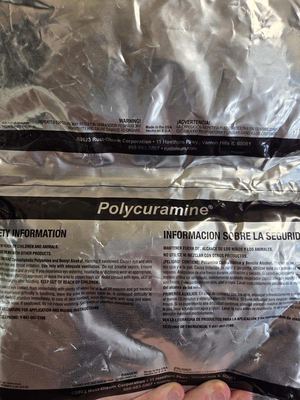 Rust-Oleum ROCKSOLID Polycuramine A/B Sealed Bags – Ships In Box