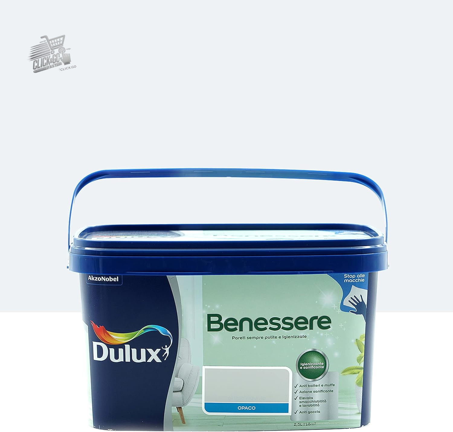 Dulux 2.5L Washable Hydropaint Grey Moldproof Interior Wall Paint