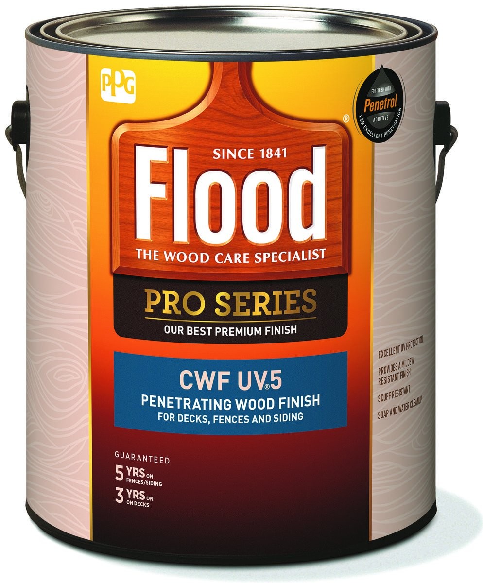 Flood CWF UV 5 Matte Natural Water Based Wood Finish 1 Gallon for Exterior Wood