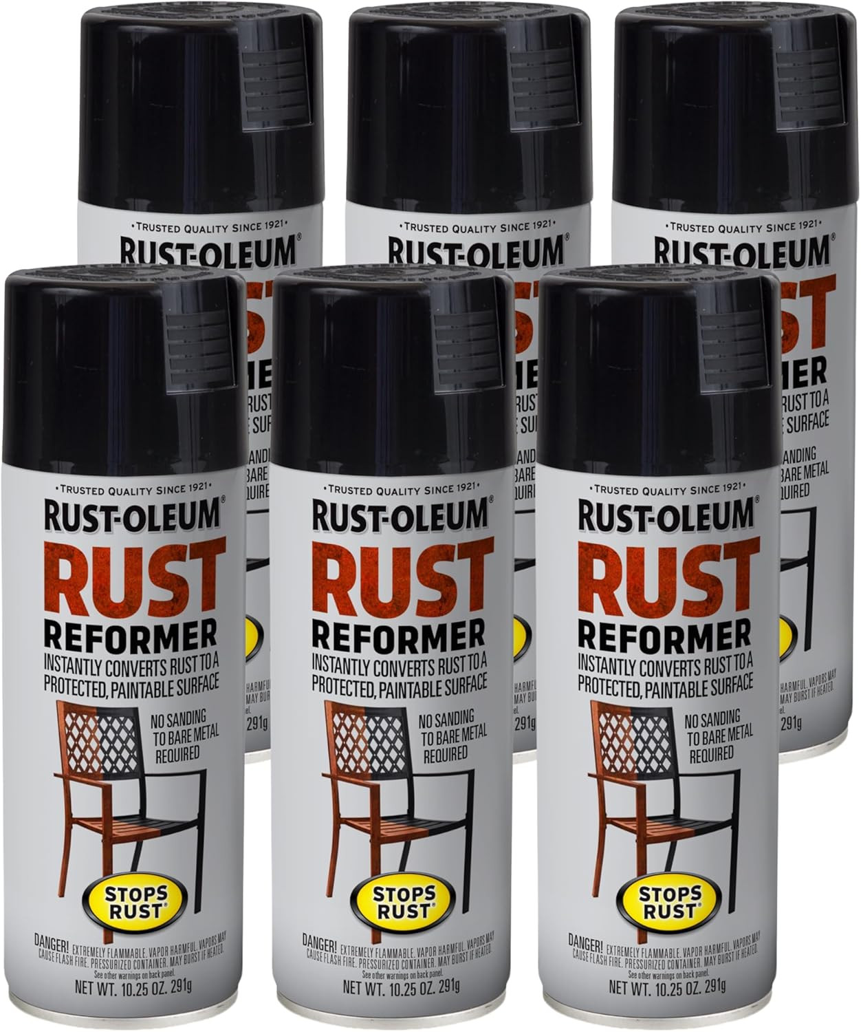 Stops Rust Rust Reformer Spray, Black, 10.25 Oz, 6 Pack – Ultimate Protection