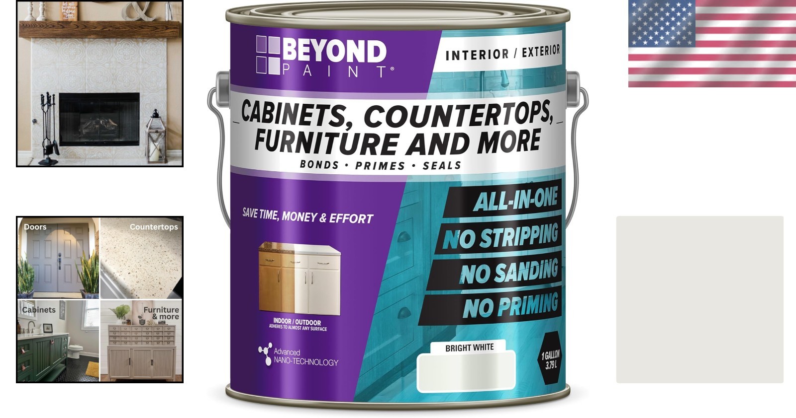 Bright White Cabinet Refinishing Paint – Easy Application