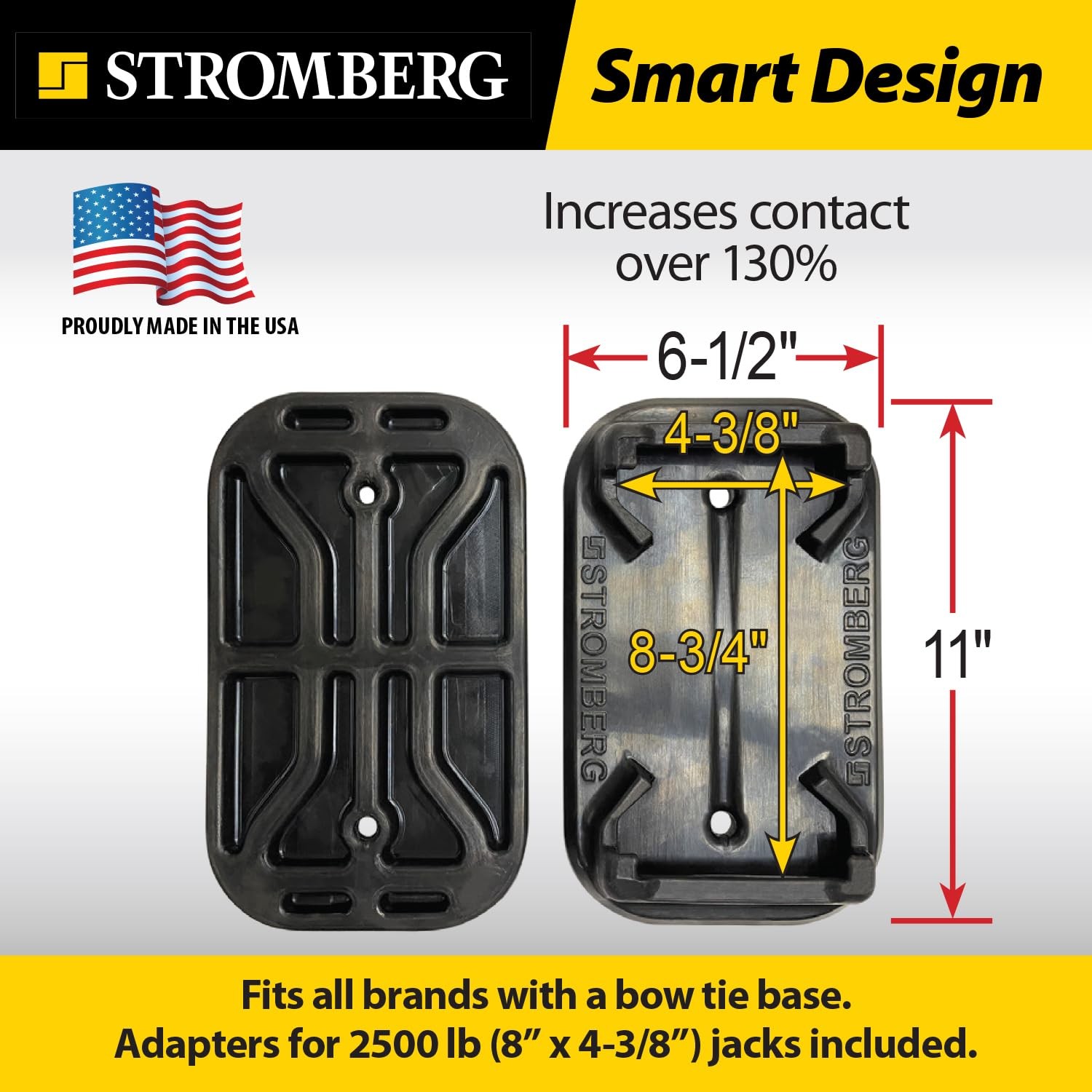 Stromberg Carlson Rv Jack Pads 2-Pack Scissor Jack Shoe For Trailer Leveling