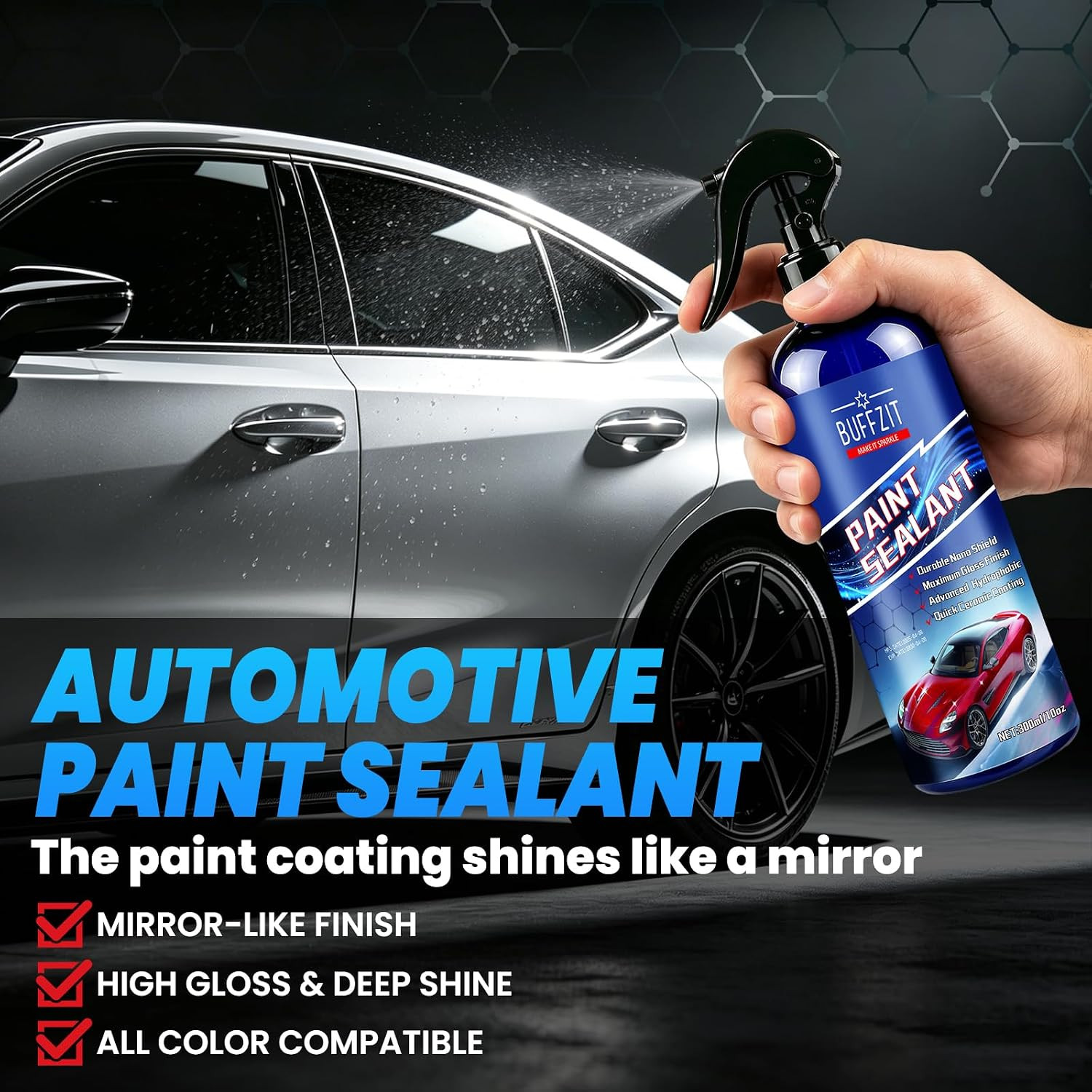 Paint Sealant Spray Quick Effect Coating Agent for High Gloss Shine & Protection