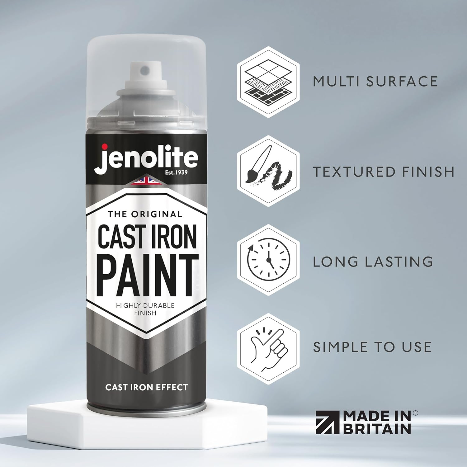 Cast Effect Spray Paint | IRON | Creates Look and Feel of Real Cast Iron on Most