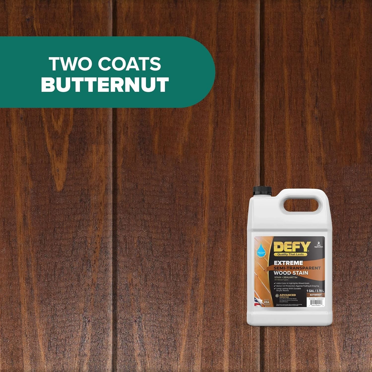 Waterproof Wood Sealer 1 Gal Butternut Exterior Deck Fences Siding UV Resistance
