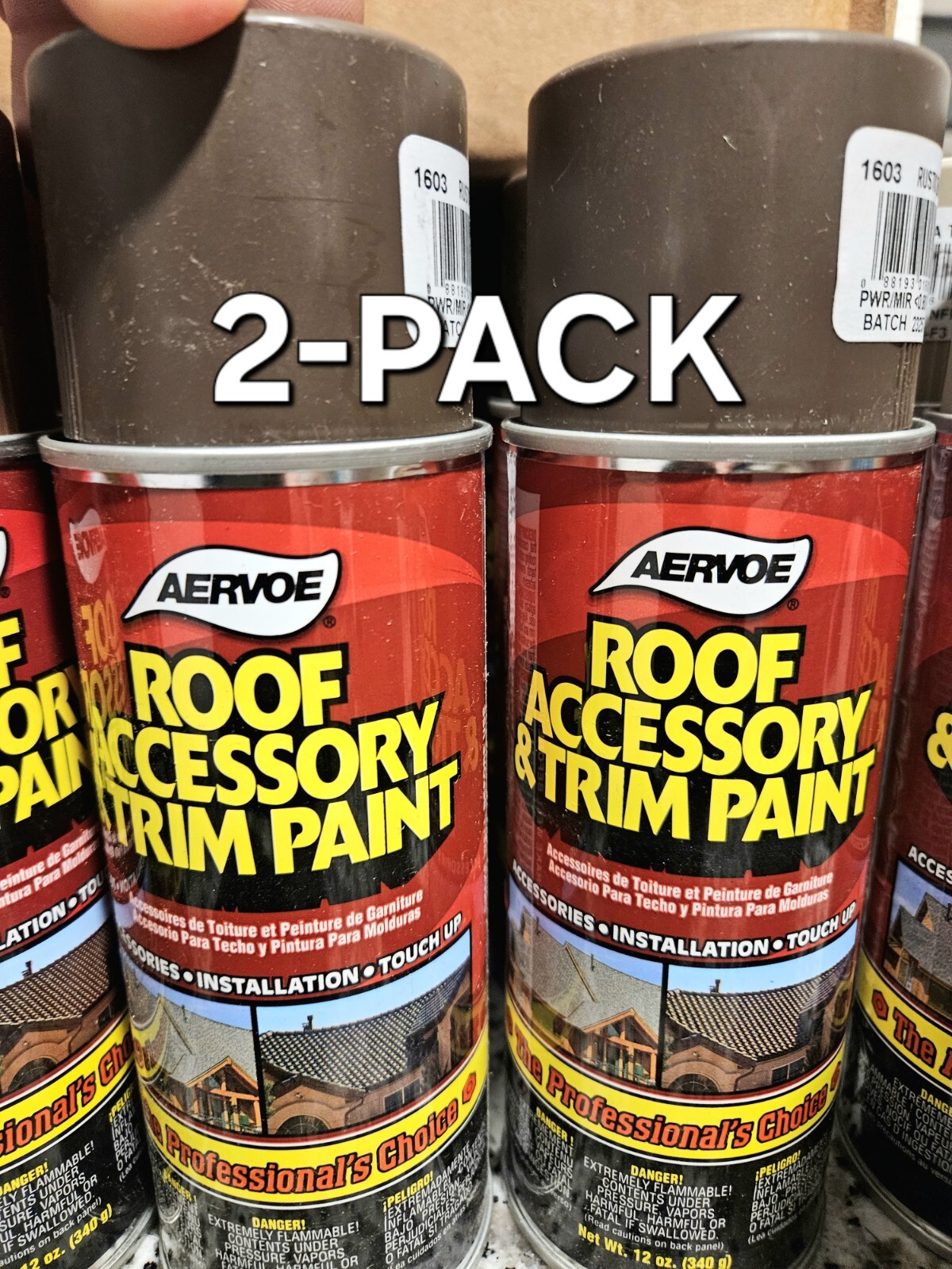 2 Pack Aervoe 1603 12-Oz Rustic Brown Roof Accessory & Tile Trim Paint Value