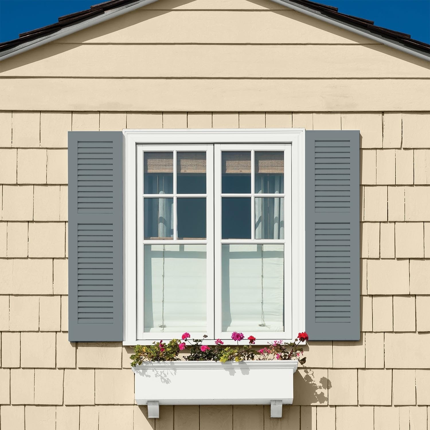 Glidden One Coat 1 Gal. Garrison Gray/Grey Satin Exterior Paint Premiumr