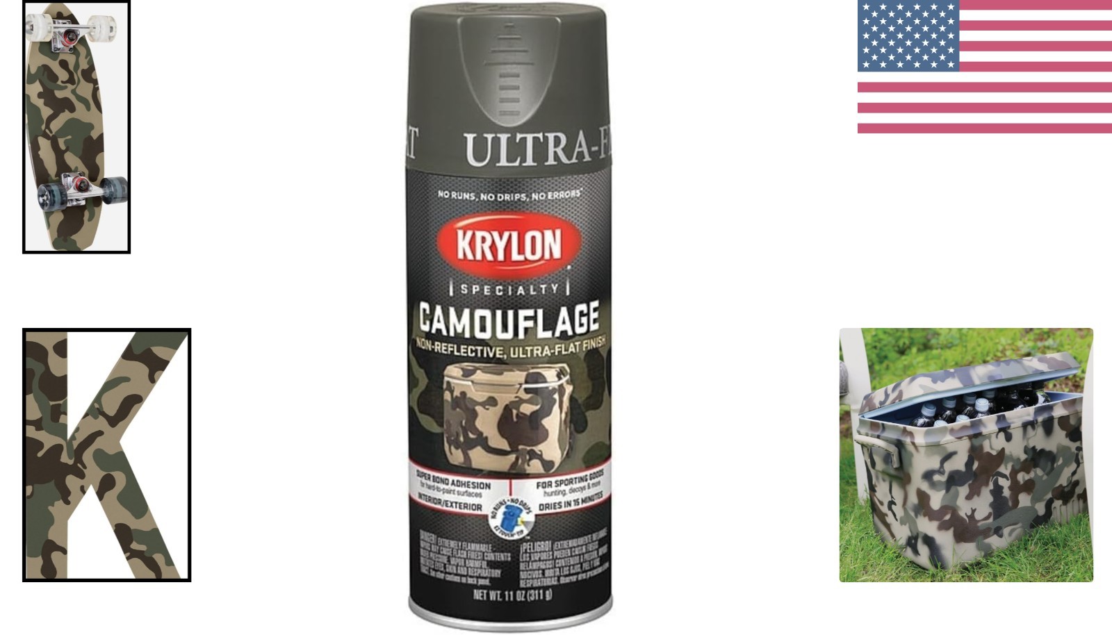 Professional Quality Olive Spray Paint – 11 oz Ultra-Flat for Various Surfaces