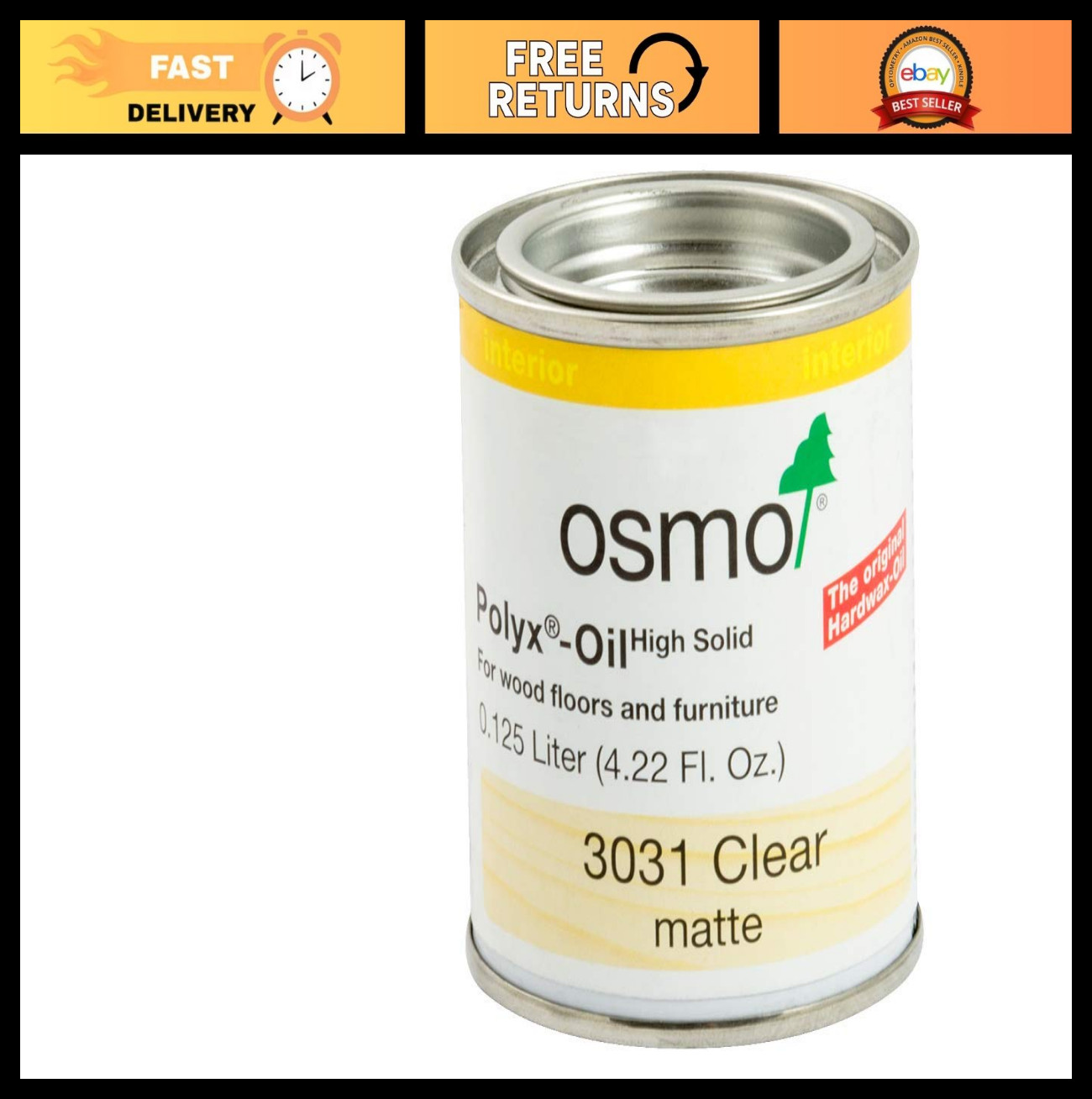 Clear Matte Wood Finish – Polyx-Oil 3031 – 0.125L Eco-Friendly Protective Coatin