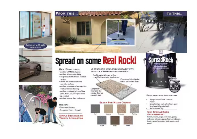 Granite Stone Coating 1 Gal. Ice Grey Satin Interior/Exterior Concrete Resurface