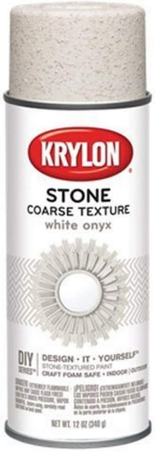 Coarse Stone Texture Finish Spray Paint, White Onyx, 12 Ounce
