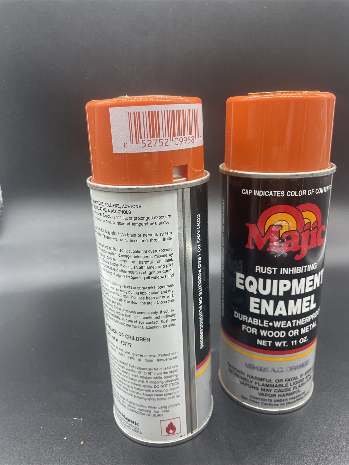 Majic Equipment Enamel Spray Vtg MS-995 AC ORANGE