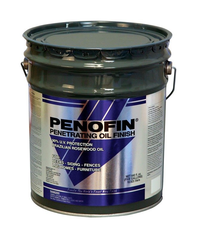 Penofin F3ECL5G Clear Outdoor Semi-Transparent Penetrating Wood Stain 5 gal.
