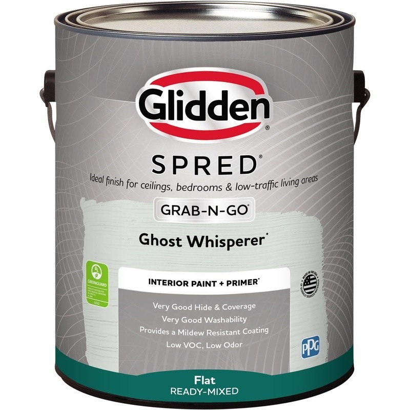 Spred Grab-N-Go Ghost Whisperer/Gray Blue Flat Interior Paint with Primer 1 Gal