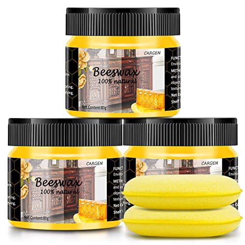CARGEN 3 PCS Wood Seasoning Beewax Natural Beewax Traditional Wood Wax Multip…