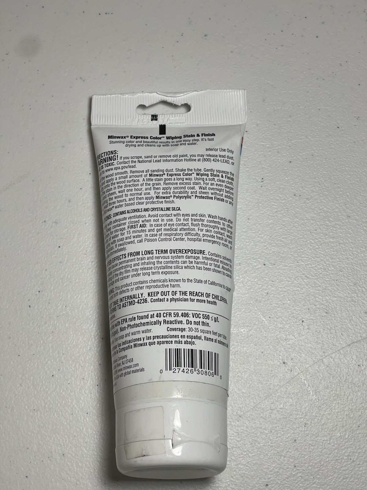 Minwax Water Based Express Color Wiping Stain & Finish Emerald Green 6fl.oz #253
