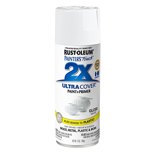 Rust-Oleum 249090 Painter’s Touch 2X Gloss White Multi-Purpose Spray Paint 12oz