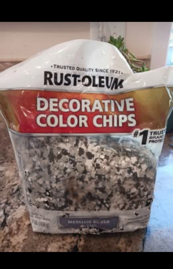 Rust-Oleum Decorative Color Chips Metallic Silver Blend 1 LB Item # 336054