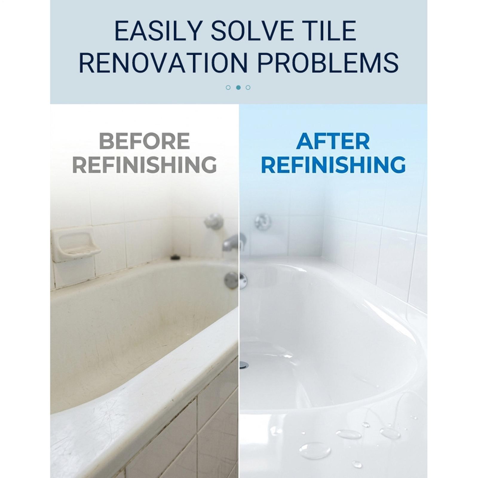 Bathtub Paint Semi-Gloss Tile Refinishing Coating Waterproof Bathtub Paint 500g