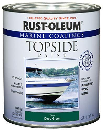Rust-Oleum, Deep Green 207007 Marine Coatings Topside Paint, Quart, 32 Fl Oz