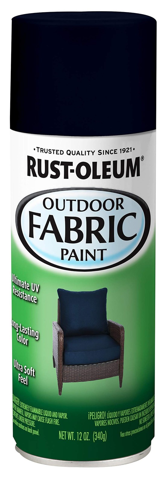 Rust-oleum Outdoor Fabric Spray Paint Navy 12Oz Water Resistant Uv Protection