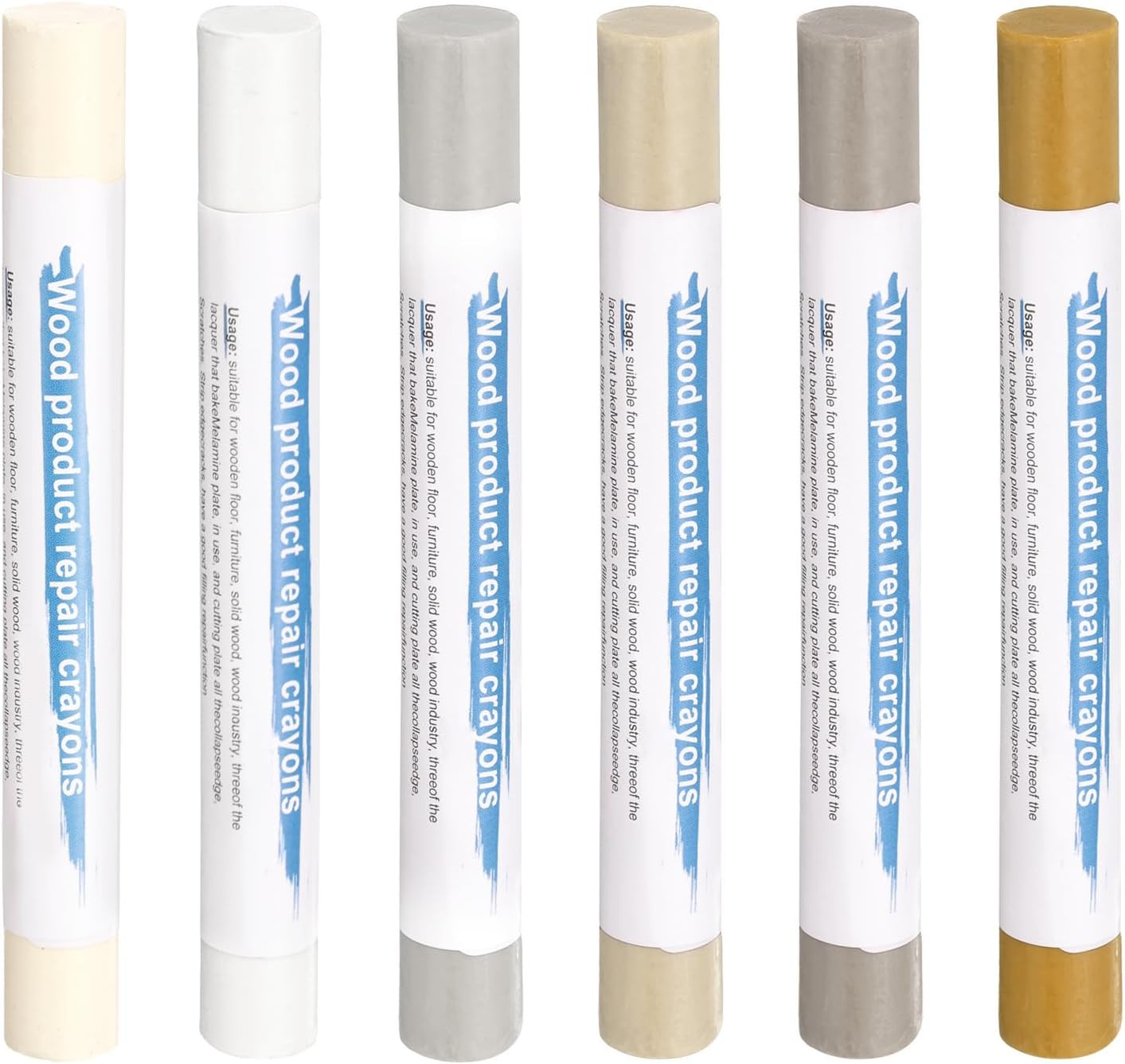 Wood Filler Sticks 6 Colors Wooden Wax Touch Up Furniture Repair Crayons for …