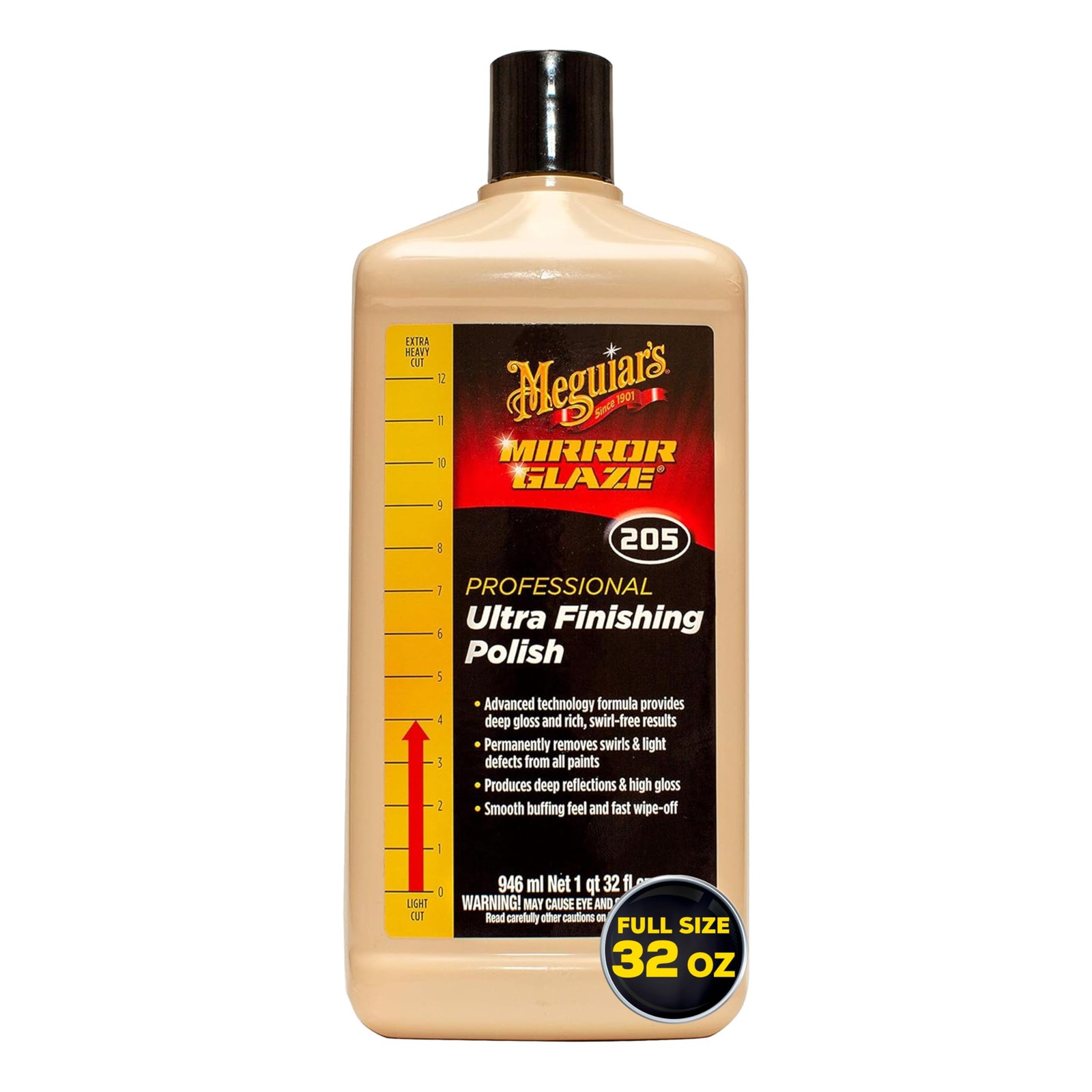 M205 Mirror Glaze Ultra Easy-to-Use Formula for 32 Oz Finishing Polish