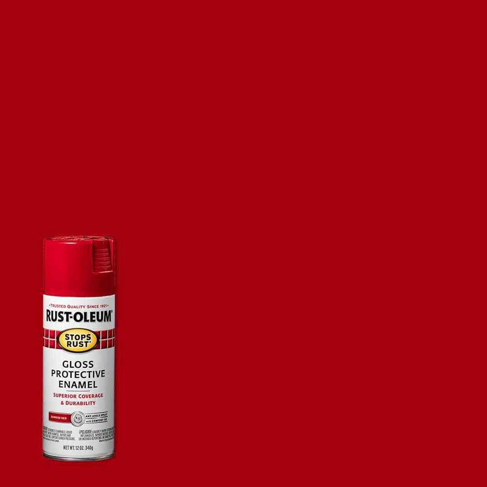 Rust-Oleum Stops Rust 12 oz. Sunrise Red Protective Enamel Gloss Spray Paint NEW