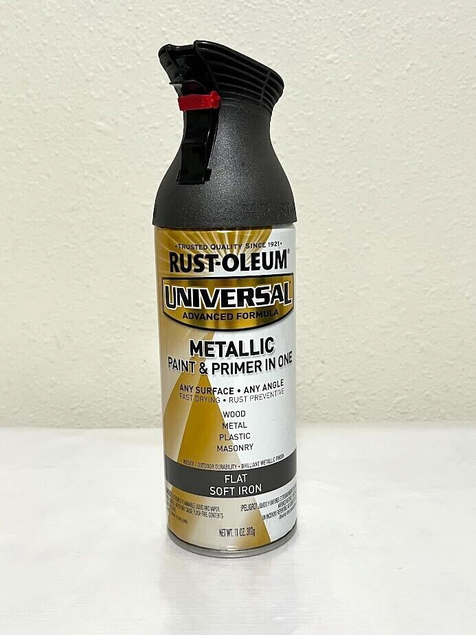 6 x Rust-Oleum ~ Metallic Flat Soft Iron Spray Paint 11 oz ea Factory Case
