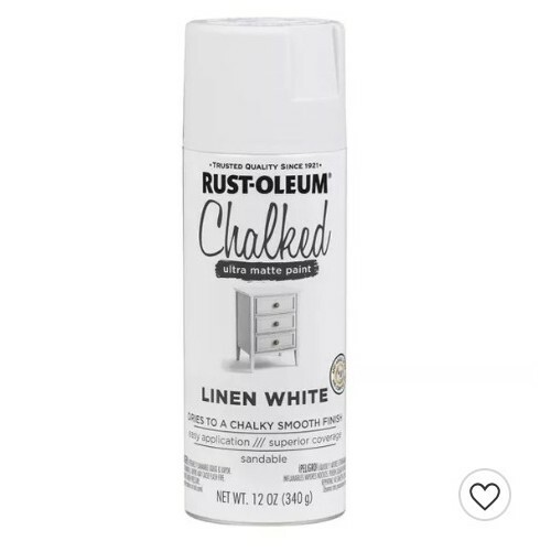 Rust-Oleum 302591 12 oz Linen White Ultra Matte Chalked Paint Spray 2 Pack/Cans