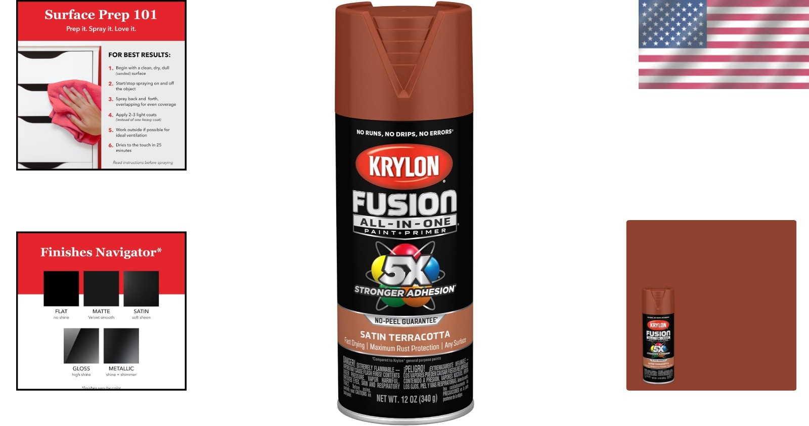 Fusion 12 oz Spray Paint in Terracotta – Fast-Drying & Durable for All Surfaces