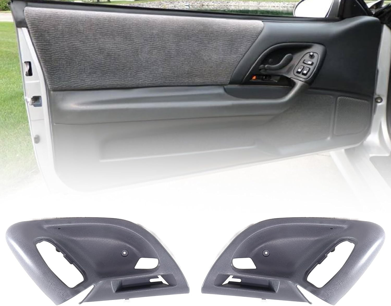 Interior Door Panel Handle Trim Left & Right Compatible with 1993 1994 1995 1996