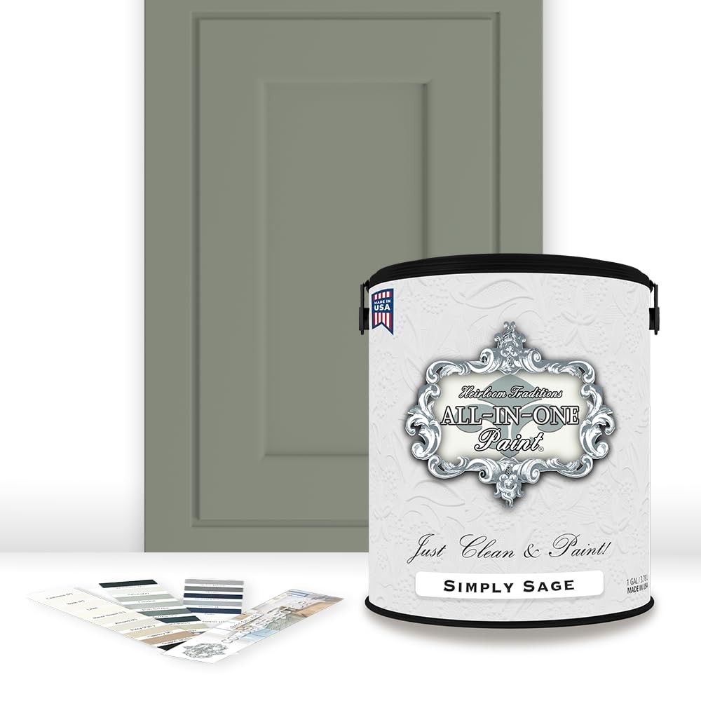 ALL-IN-Paint by Heirloom Traditions, Simply Sage (Gray Green), Gallon – Durab…