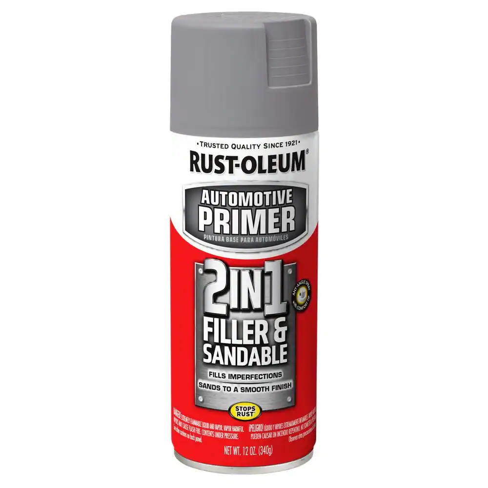12 oz Gray 2‑in‑1 Sandable Primer Spray (6‑Pack) – Paint Prep Top Coat
