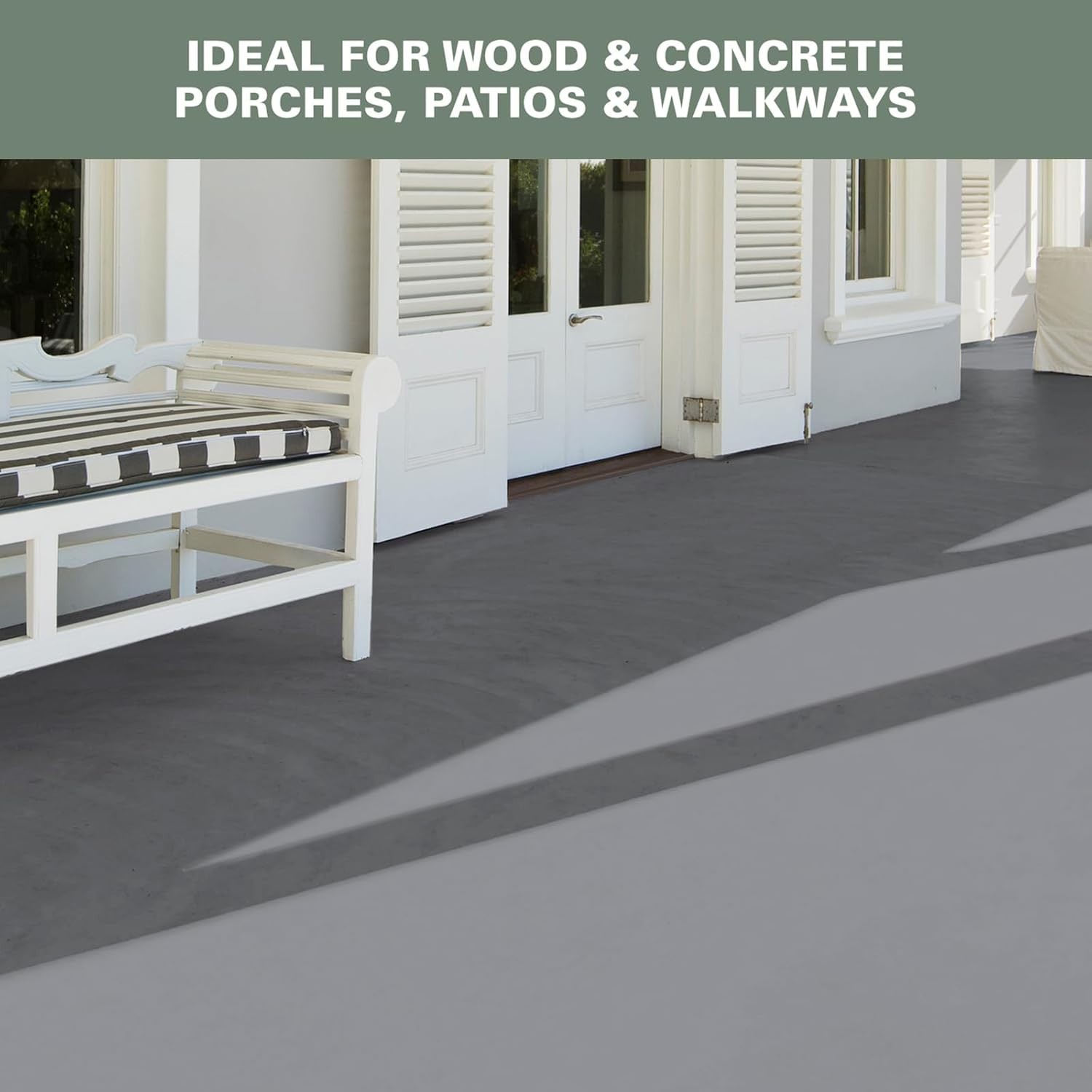 Low-Lustre Enamel Porch & Patio Paint, Slate Gray