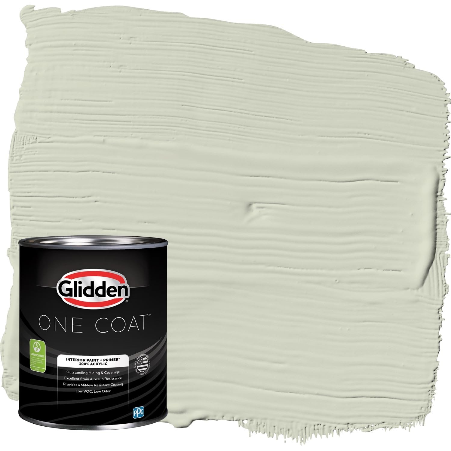 Glidden One Coat 1 qt White Sage/Green Flat Interior Paint with Premiumr