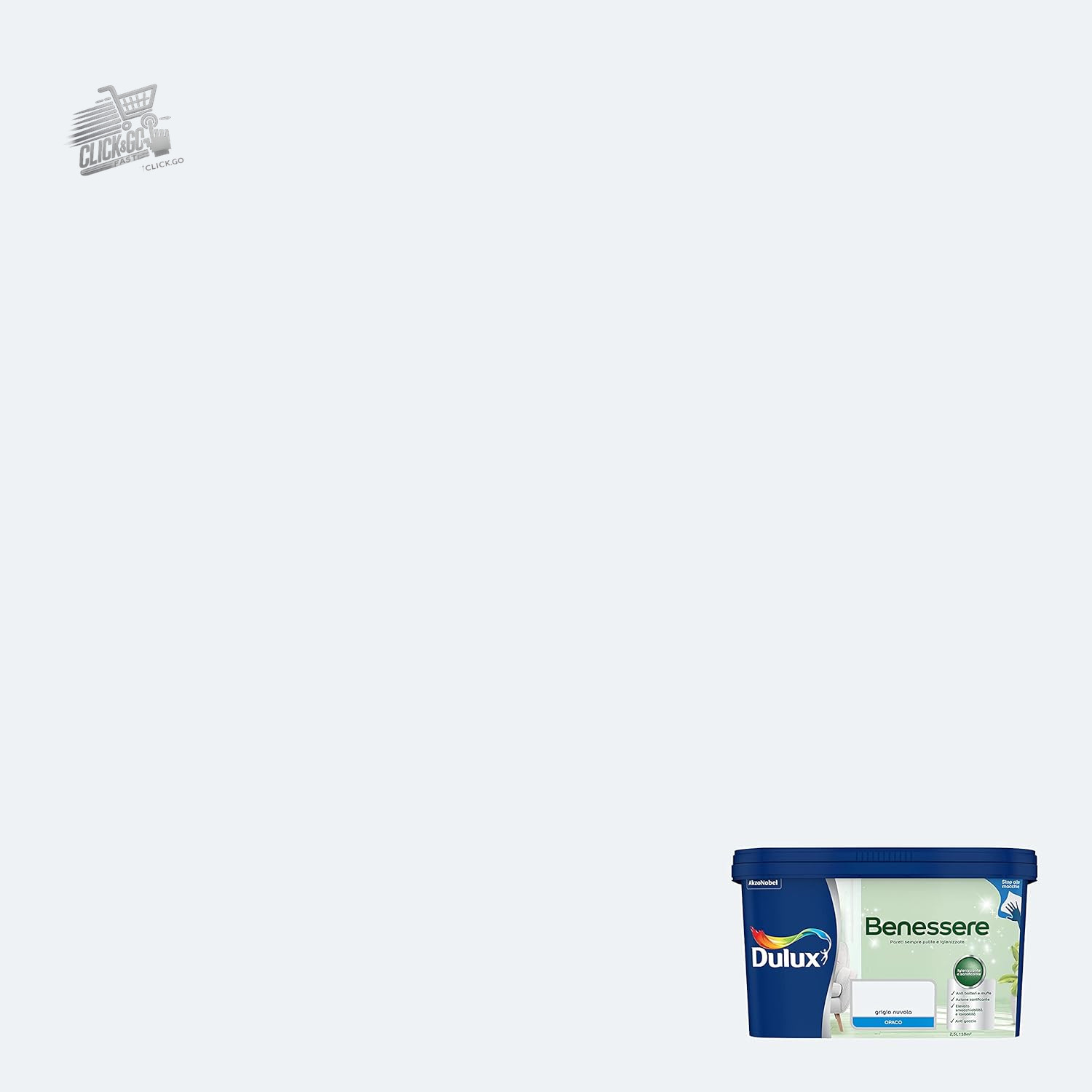 Dulux 2.5L Washable Hydropaint Grey Moldproof Interior Wall Paint