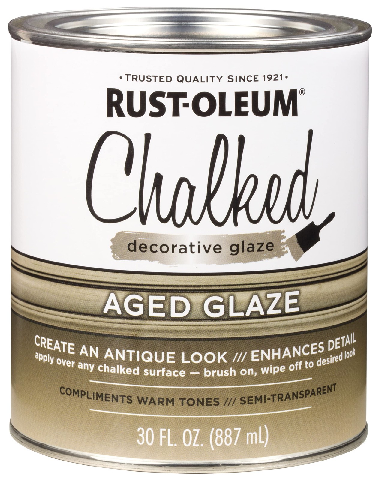 Rust Oleum Chalked Decorative Glaze 30 Ounce Semi Transparent Antique Finish