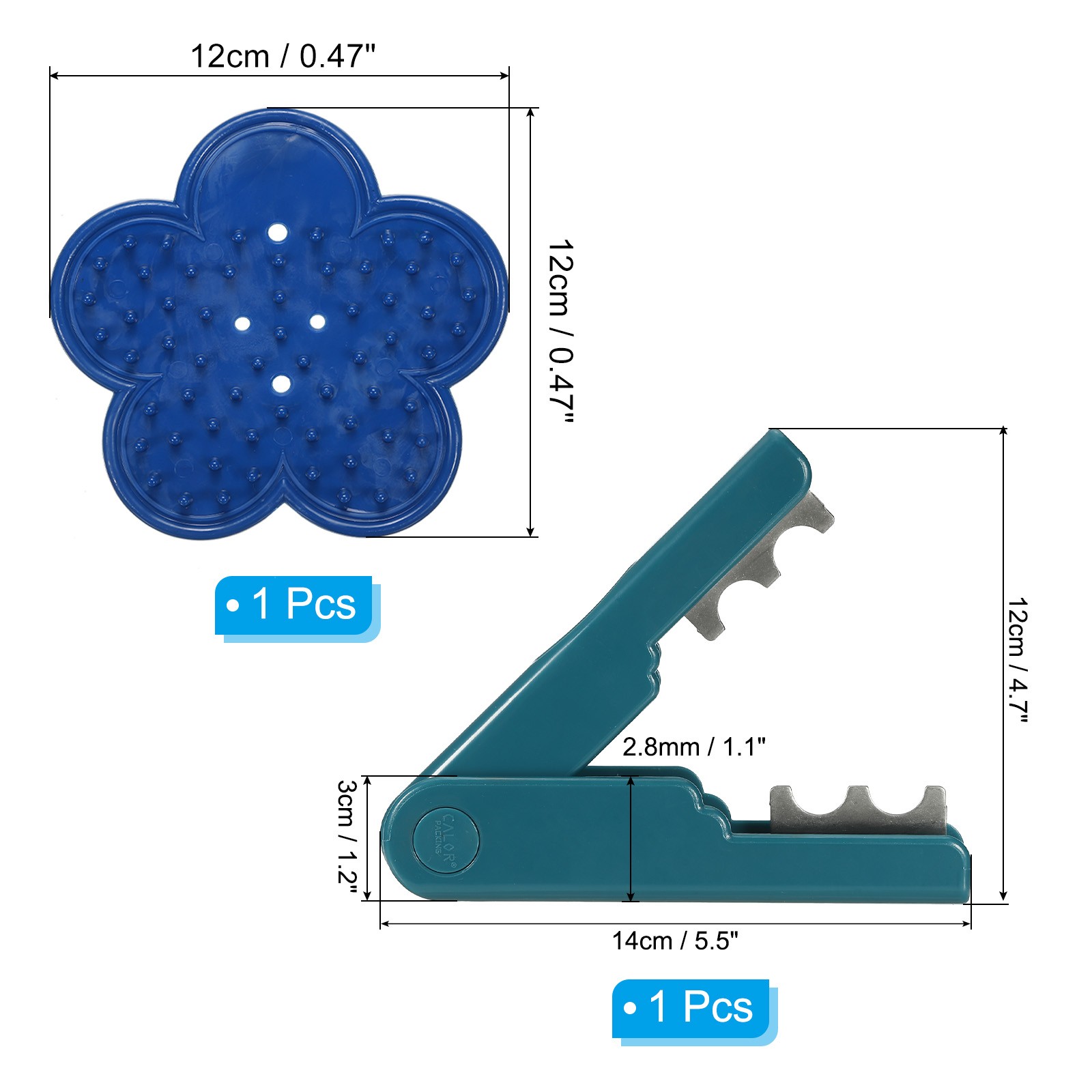 2pcs Rose Stem Leaf Thorn Stripper Remover Tool Stripping Kit Blue