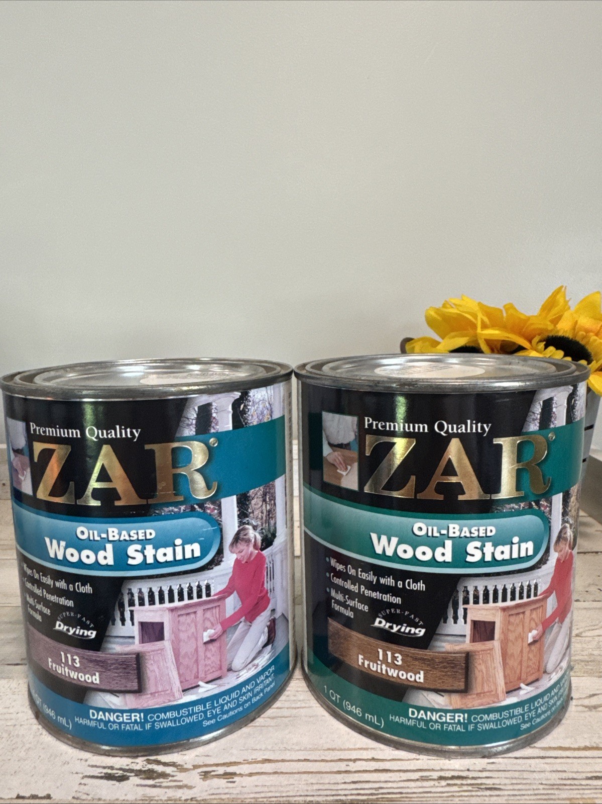Zar Interior Stain 113 Fruitwood 1 Quart Each – 2 Quarts Total New Unopened