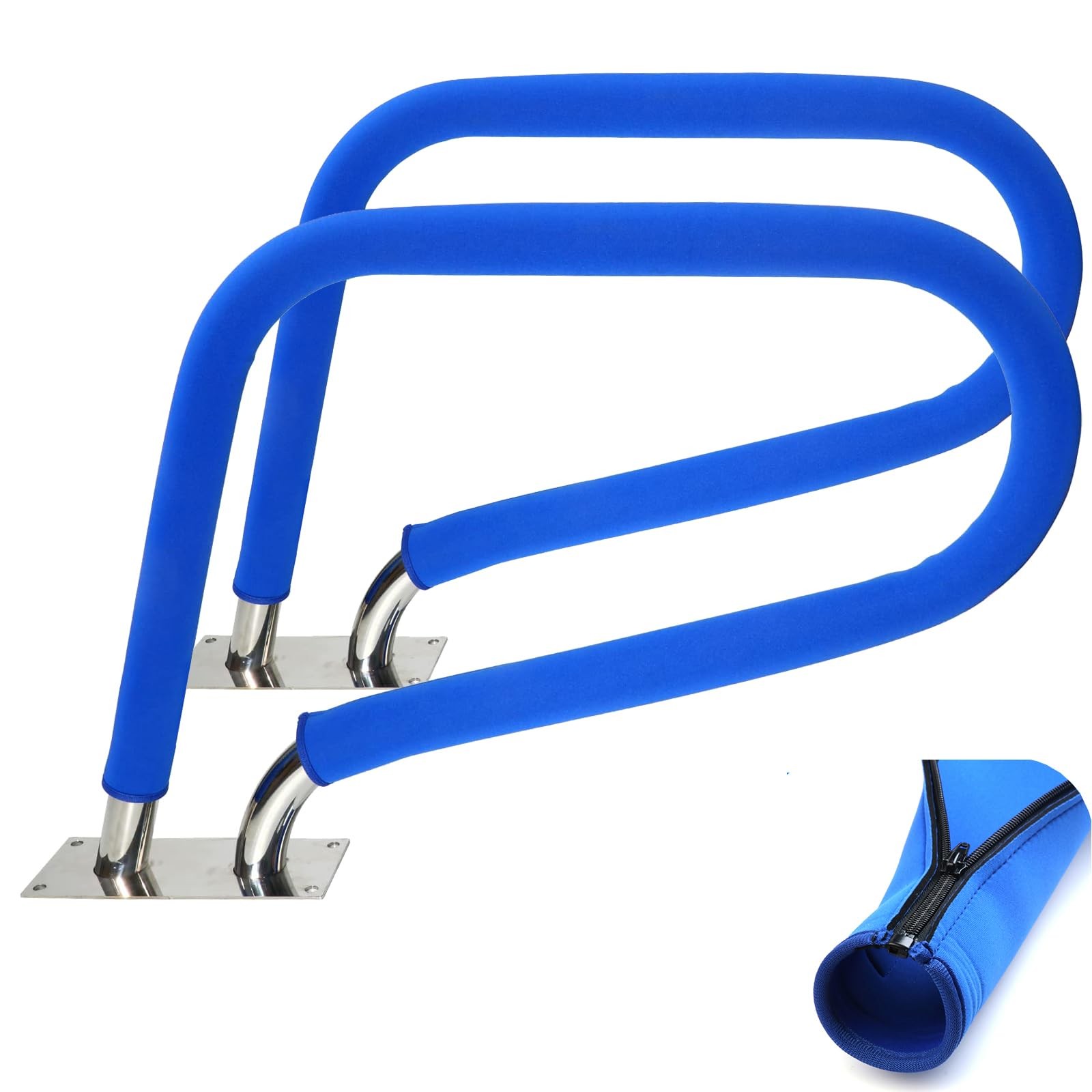 Pool Handrail Cover 8FT, 1680D Oxford Swimming Rail 8 Feet, 2 Pack
