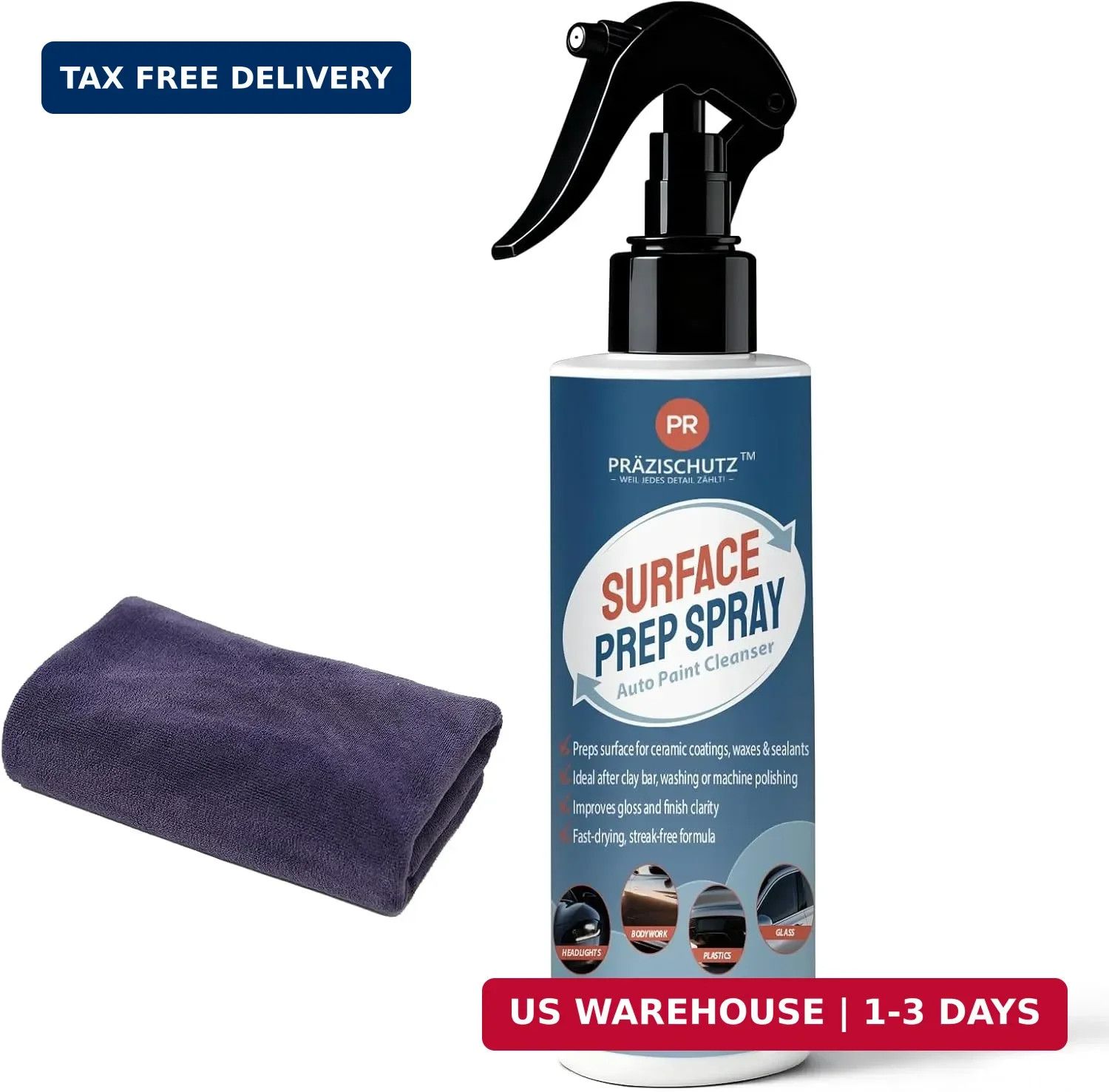 Surface Prep Spray Automotive Surface Degreaser for Auto Paint Prep, Easy Spray-
