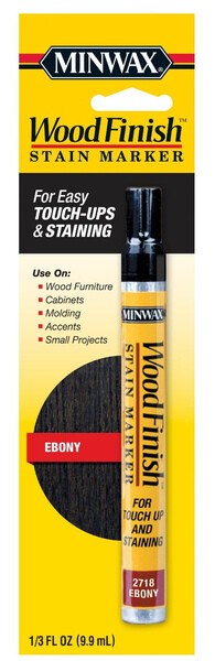 Minwax 634900000 Wood Finish Stain Marker, For Easy Touch Ups, Ebony