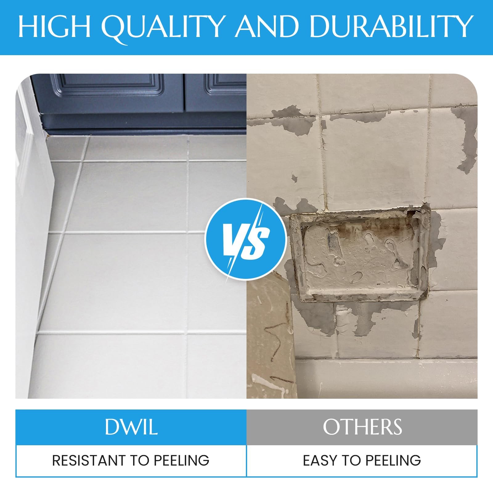 DWIL Tub and Tile Refinishing Kit Quick-Dry Tile Paint for Wall & Floor Sink …