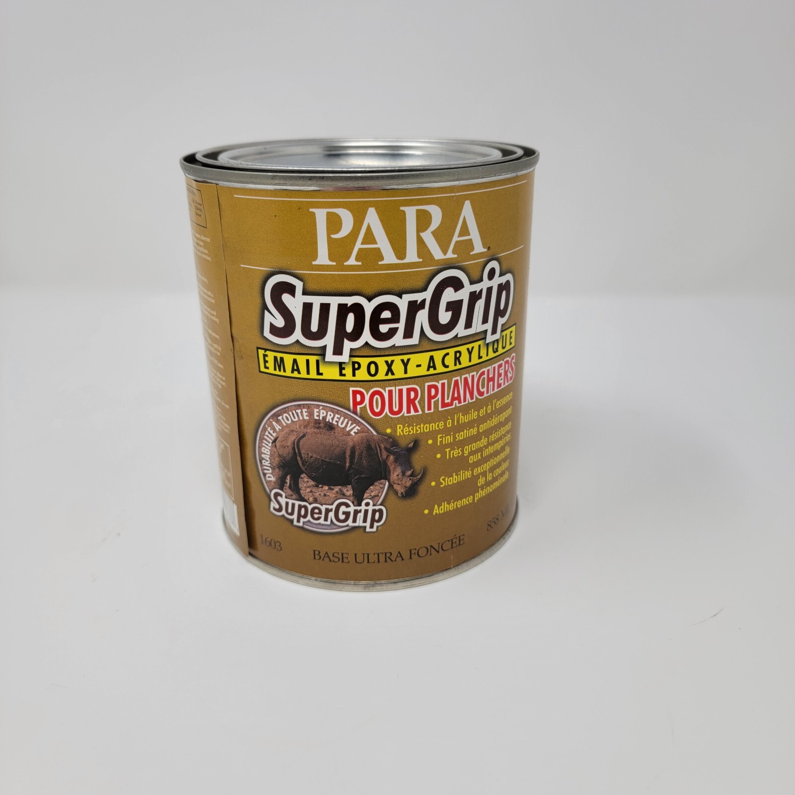 Para SuperGrip Epoxy Fortified Acrylic Enamel Floors 1 Qt 858ML Ultra Deep Base