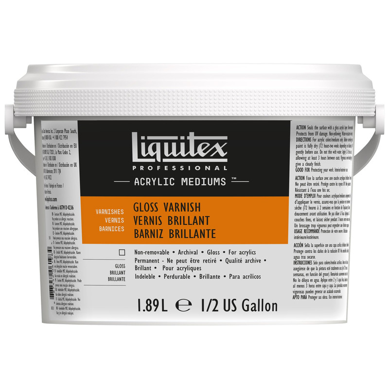 Liquitex Professional Gloss Varnish Half Gallon Bucket 1.89 L 64-Oz