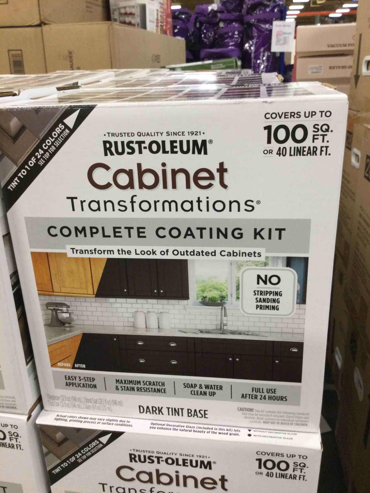 RUST-OLEUM 258240 Dark Tint Base Cabinet Coating Kit (Harvest Color) Paint Kit