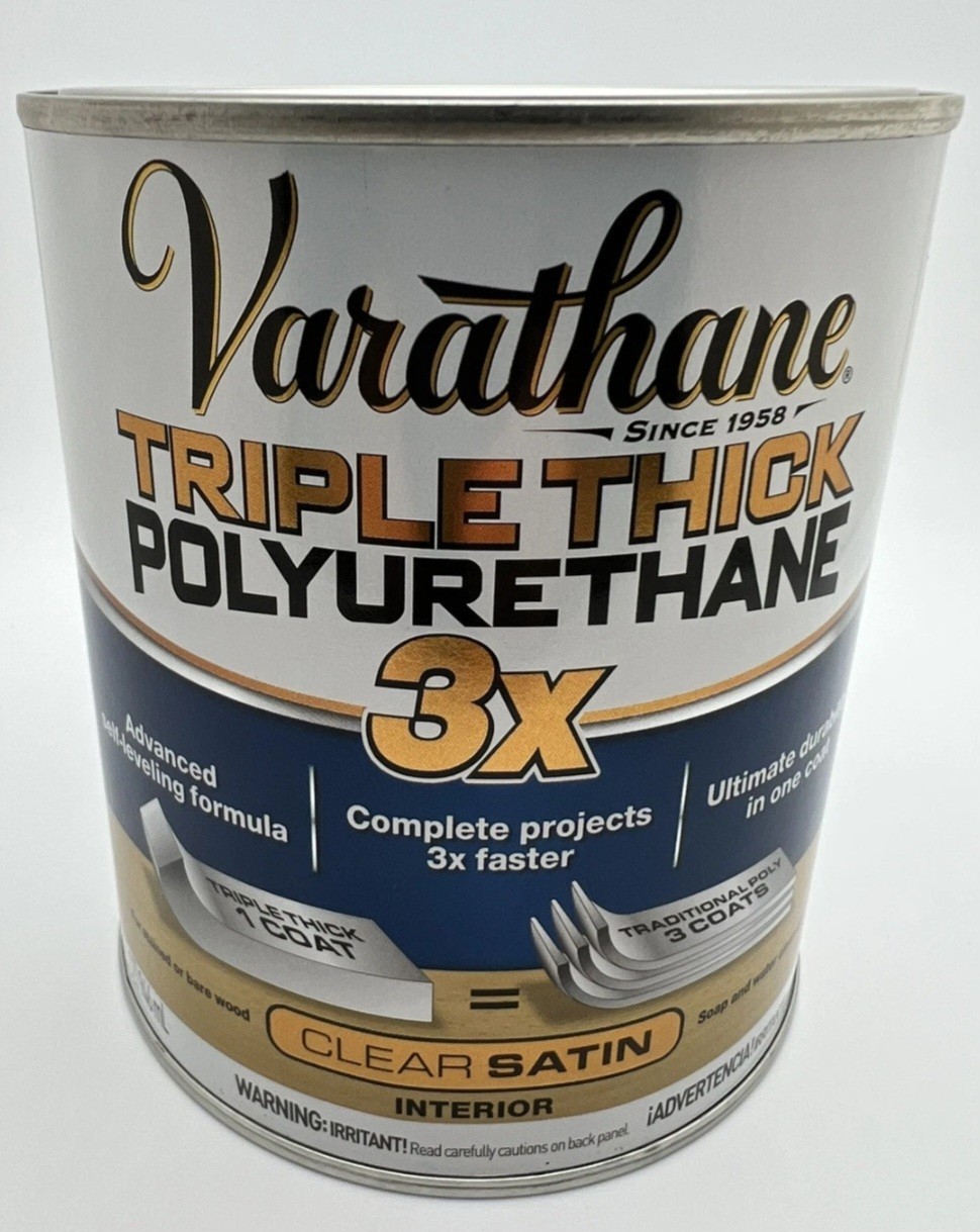 Polyurethane 3x Thic & Clear Satin Interior – 1 Quart – By Rust Oleum Varathane