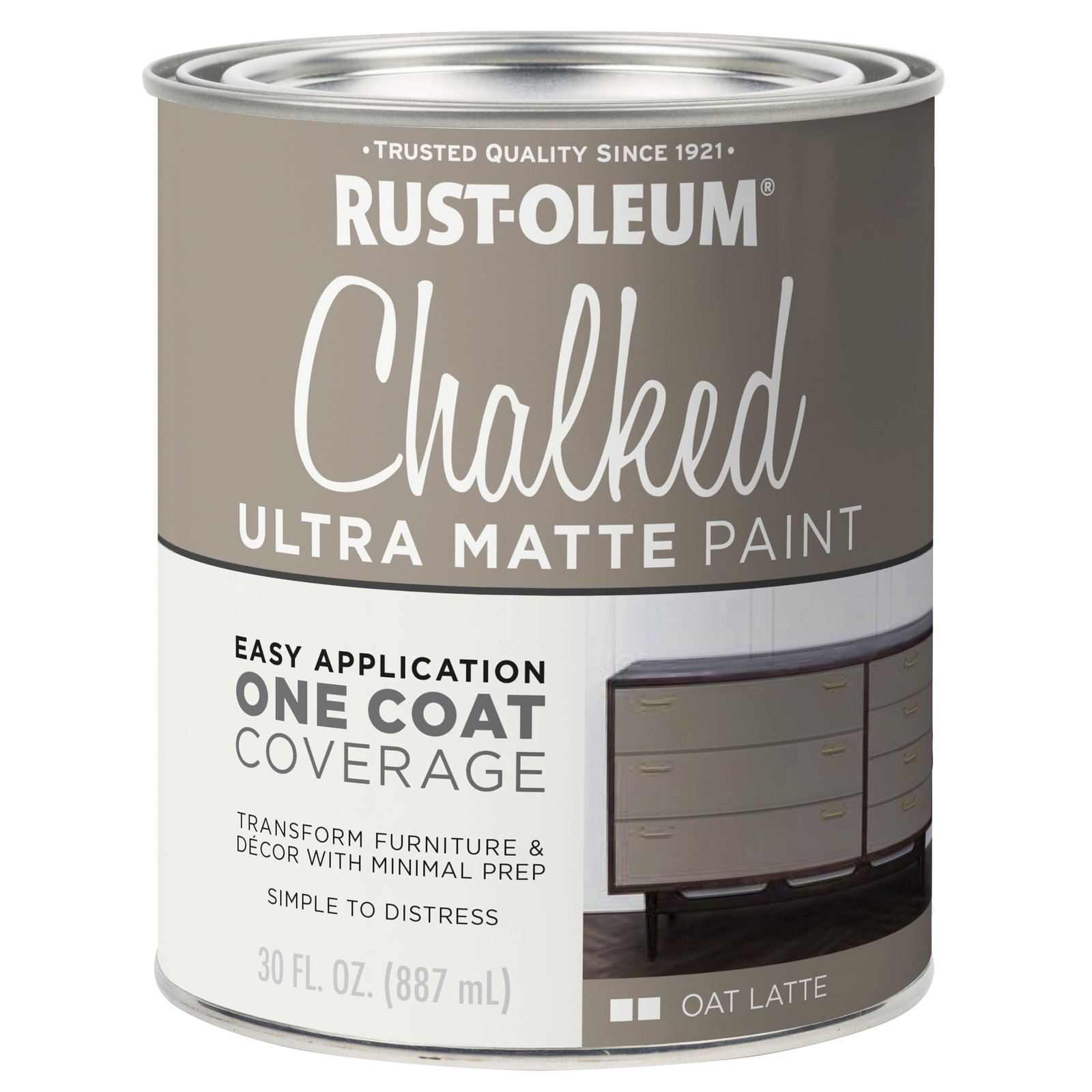 Rust Oleum 30 Oz Oat Latte Chalked Paint Ultra Matte Easy Diy Home Decor