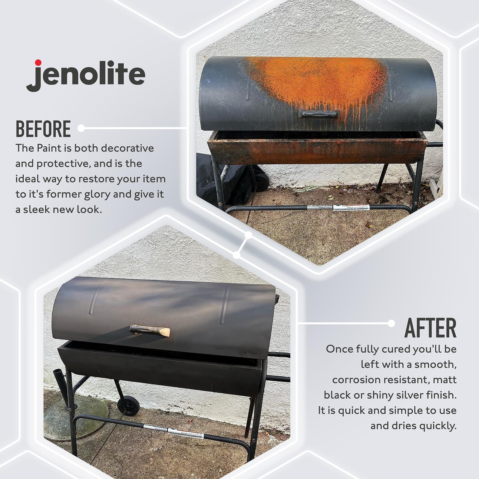 Directorust High Heat Spray Paint for Metal – BLACK – Smooth Matte Finish BBQ…